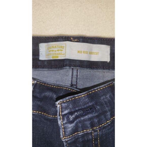 Signature by Levi Mid Rise Boot Cut womens Jeans 12 - Picture 6 of 7